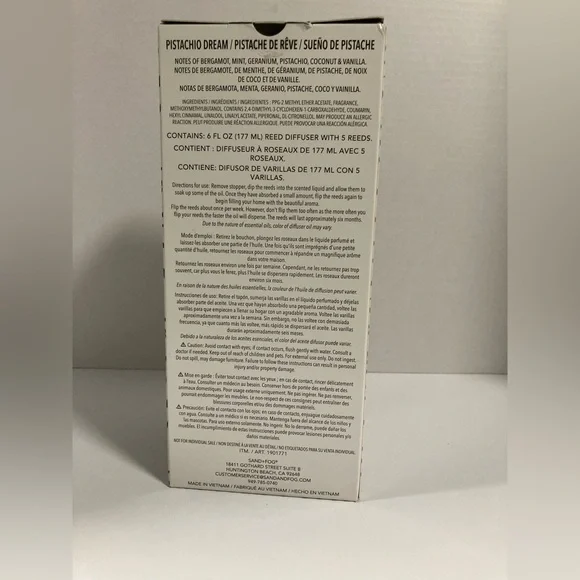 SAND+FOG Pistachio Dream Reed Diffuser - Black - Picture 4 of 5
